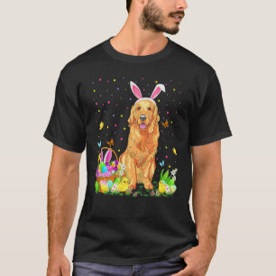 Easter Egg Hunting Golden Retriever Dog Easter Sun T-Shirt