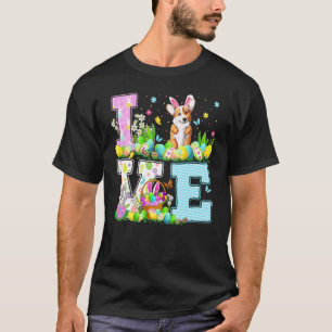 Easter Egg Hunting Love Welsh Corgi Dog Easter Sun T-Shirt