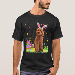 Easter Egg Hunting  Poodle Dog Happy Easter Day T-Shirt