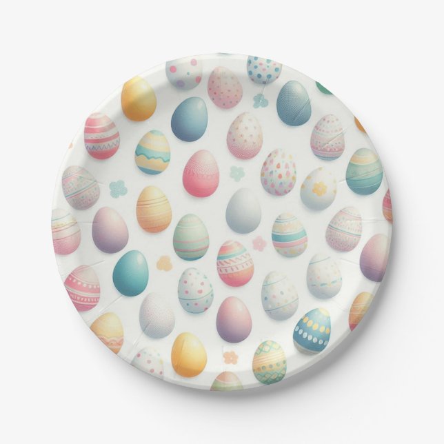 Easter Egg Hunts Paper Plate (Front)
