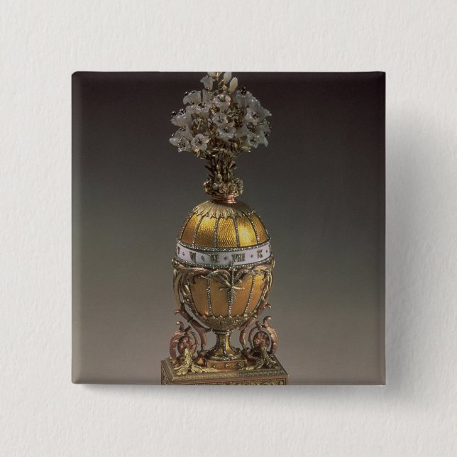 Easter Egg in the Form of a Vase 15 Cm Square Badge (Front)