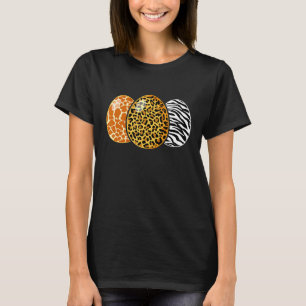 Easter Egg Leopard Zebra Giraffe Print Costumes T-Shirt