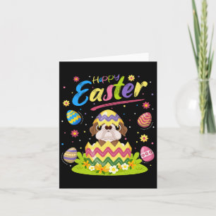 Easter Egg Lover American Bulldog Happy Easter Card