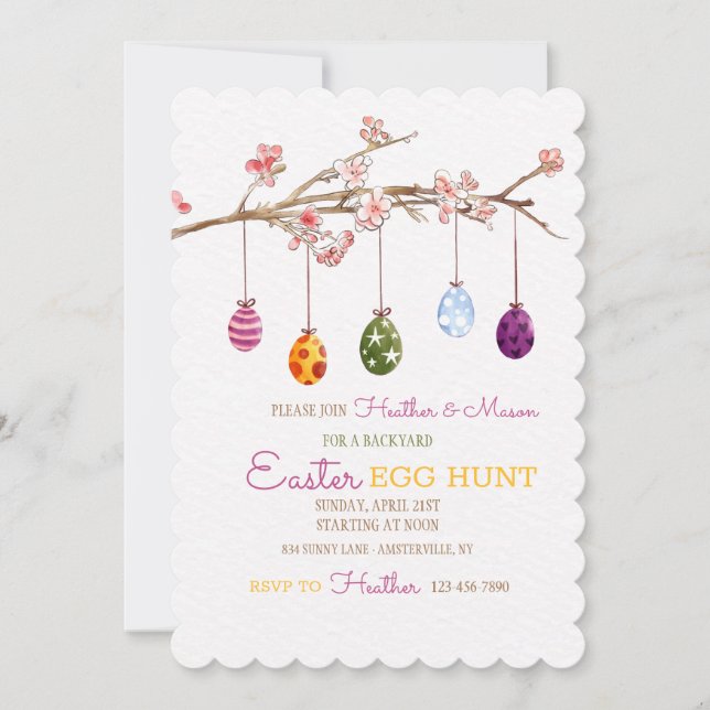 Easter Egg Mobile Invitation (Front)