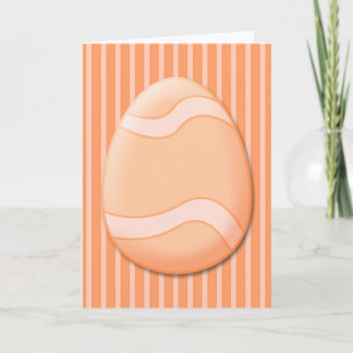 Easter Egg (Orange) Greeting Card