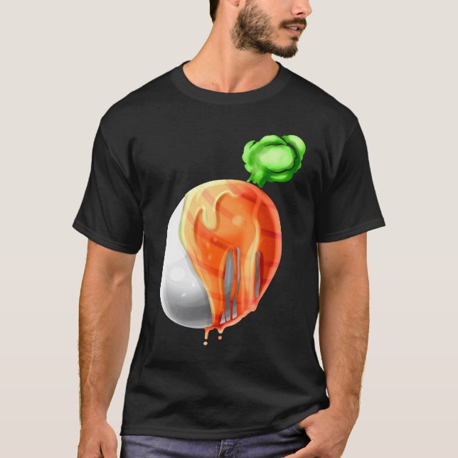 Easter Egg Painted As Carrot On Easter T-Shirt (Front)
