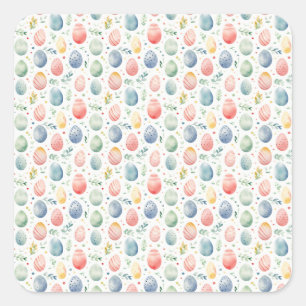 Easter Egg Pastel Serenade Square Sticker