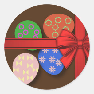 Easter Egg Patterned   Classic Round Sticker