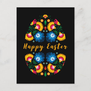 Easter Egg - Pisanka with folklore motif Postcard