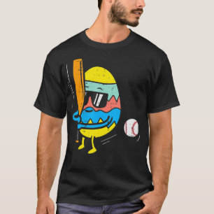 Easter Egg Playing Baseball Cute Sports Men Boys K T-Shirt