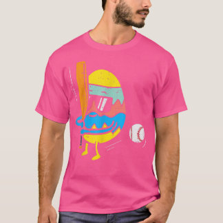 Easter Egg Playing Baseball Cute Sports Men Boys K T-Shirt