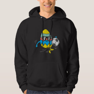 Easter Egg Playing Soccer Cute Football Sport Men Hoodie