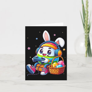 Easter Egg Playing Video Game For Gamer Boys Men T Card