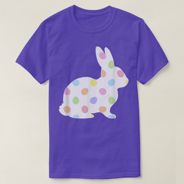 Easter Egg Polka Dot Bunny Rabbit  T-Shirt (Design Front)