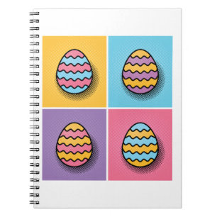 Easter Egg Pop Art Aesthetic Notebook
