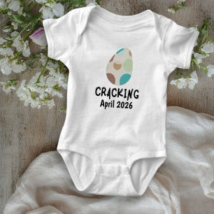 Easter Egg Pregnancy Announcement White Baby Bodysuit