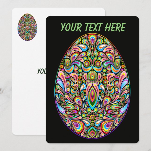 Easter Egg Psychedelic Design Kids Organic T-Shirt (Front/Back)