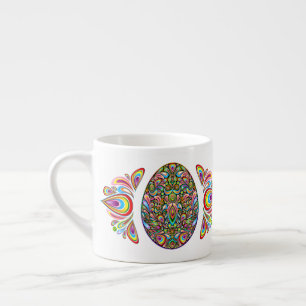 Easter Egg Psychedelic Design Kids Organic T-Shirt Espresso Cup