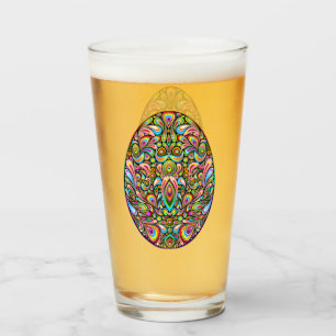 Easter Egg Psychedelic Design Kids Organic T-Shirt Glass