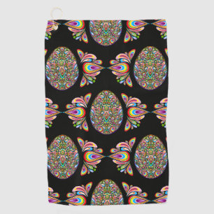 Easter Egg Psychedelic Design Kids Organic T-Shirt Golf Towel