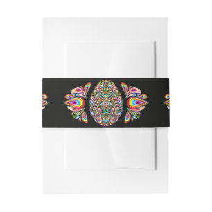 Easter Egg Psychedelic Design Kids Organic T-Shirt Invitation Belly Band