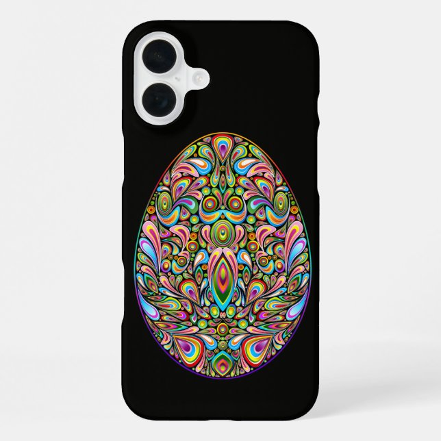 Easter Egg Psychedelic Design Kids Organic T-Shirt iPhone Case (Back)