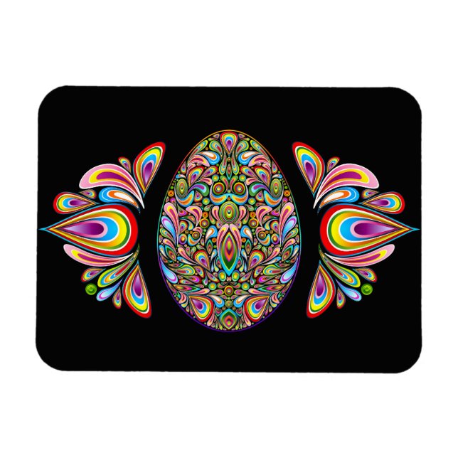 Easter Egg Psychedelic Design Kids Organic T-Shirt Magnet (Horizontal)