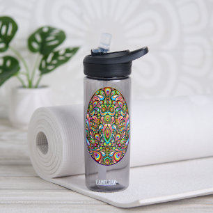 Easter Egg Psychedelic Design Kids Organic T-Shirt Water Bottle