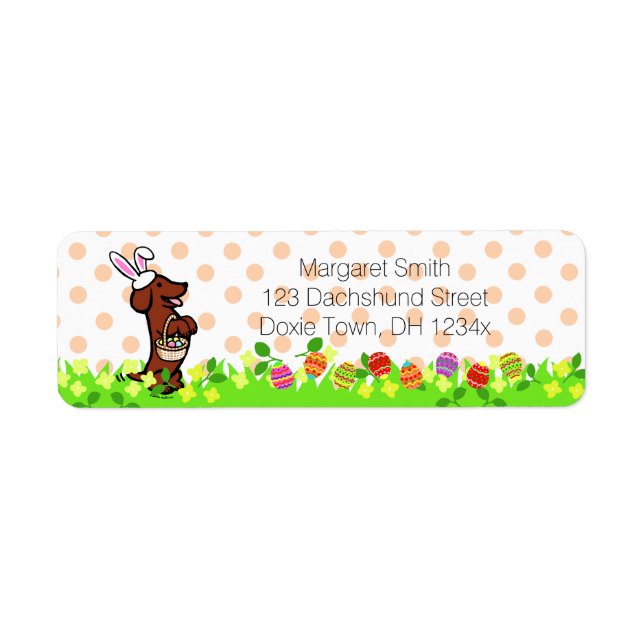 Easter Egg Red Smooth Haired Dachshund (Front)