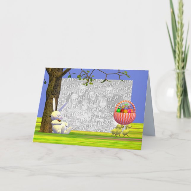 Easter Egg Robbers (photo frame) Holiday Card (Front)