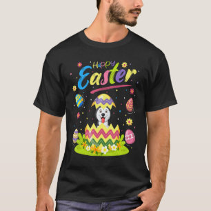 Easter Egg Siberian Husky Dog Happy Easter T-Shirt