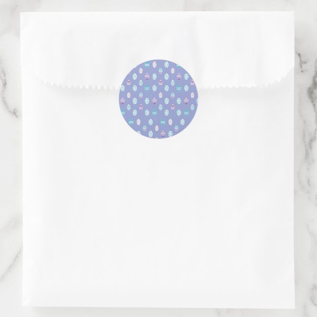 Easter egg/spring pastel  classic round sticker (Bag)