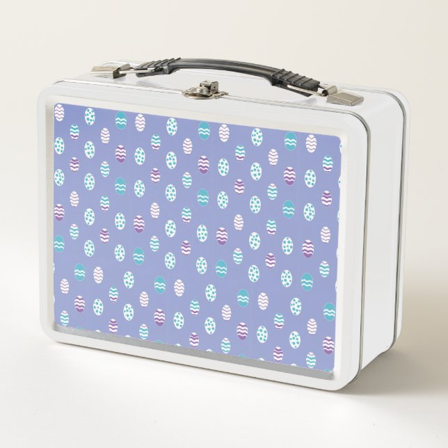 Easter egg/spring pastel  metal lunch box (Front)