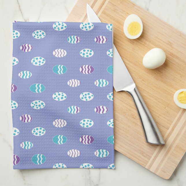 Easter egg/spring pastel  tea towel (Quarter Fold)