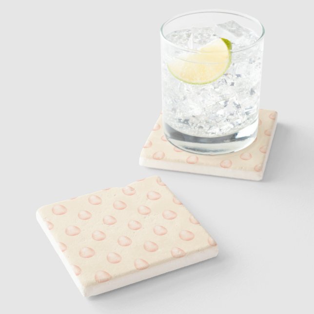 Easter Egg Style Elegant Print Pattern Stone Coaster (Side)