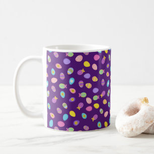 Easter Egg Style Purple Background Art Pattern Coffee Mug