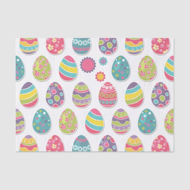 Easter Egg Themed Tissue Tissue Paper (Front)