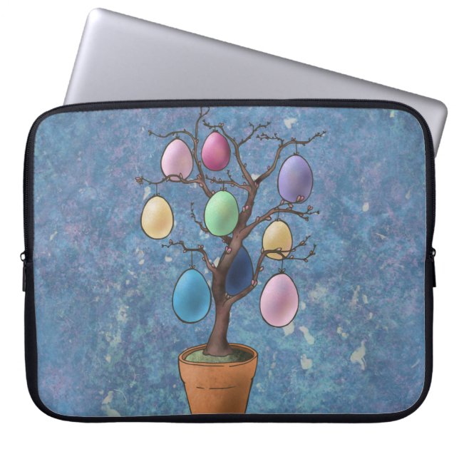 Easter Egg Tree Laptop Sleeve (Front)