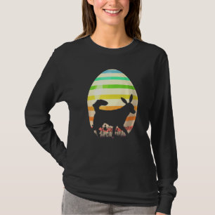 Easter Egg Vintage Style Alaskan Malamute Dog Eas T-Shirt
