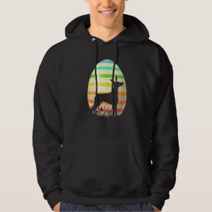 Easter Egg Vintage Style Miniature Pinscher Dog E Hoodie