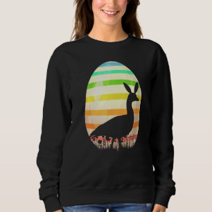 Easter Egg Vintage Style Snow Goose Bird Easter Eg Sweatshirt