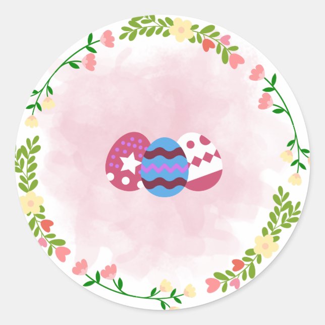 Easter Egg Watercolor Sticker (Front)