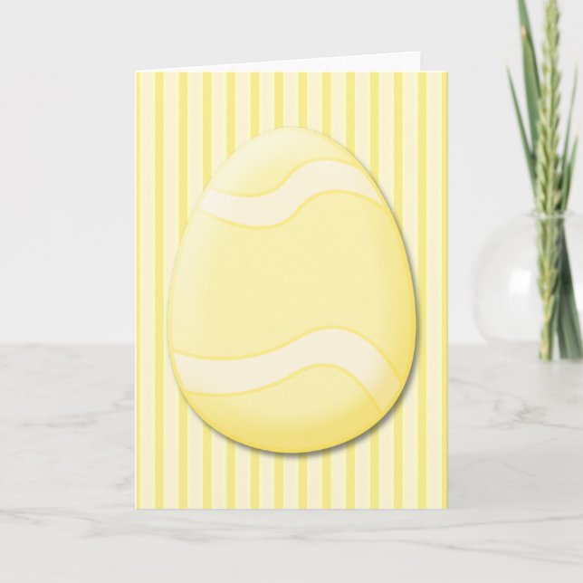 Easter Egg (Yellow) Greeting Card (Front)