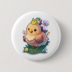 Easter Egger Chicken Cute 6 Cm Round Badge