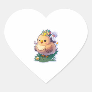 Easter Egger Chicken Cute Heart Sticker