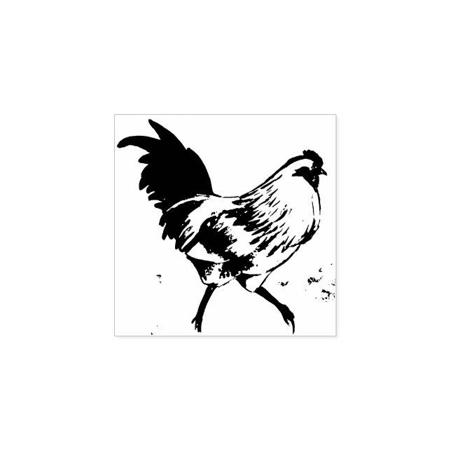 Easter Egger Rooster Stamp (Imprint)