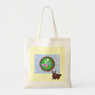 Easter Eggs and a Little Bunny Tote Bag