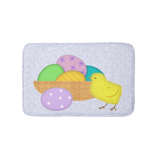 Easter Eggs And Chick Bath Mat (Front)