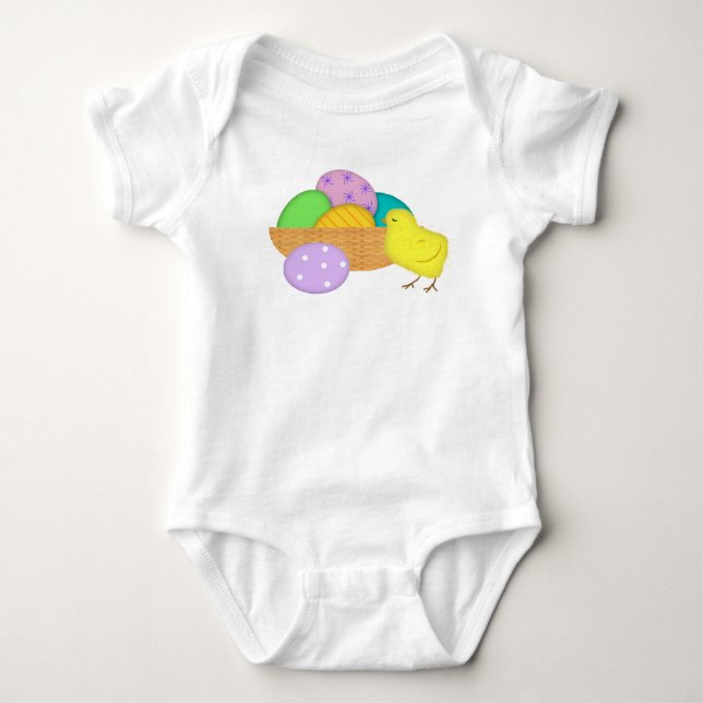 Easter Eggs And Chick Bodysuit (Front)