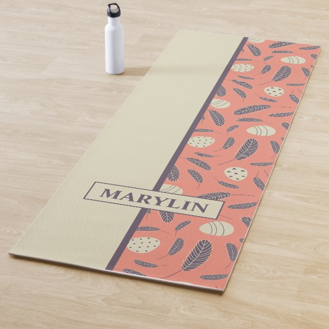 EASTER EGGS AND FEATHERS  CUSTOM PATTERN YOGA MAT (In Situ)
